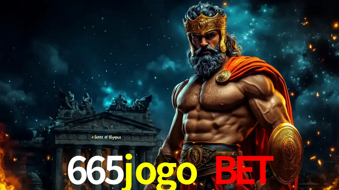 O poderoso Zeus do jogo de slot Gates of Olympus em frente ao seu templo, pronto para lançar multiplicadores divinos e prêmios épicos no cassino online 665jogo bet.