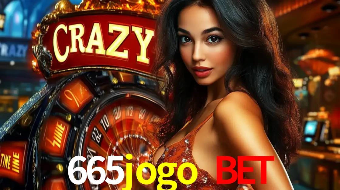Mulher glamourosa olhando para a câmera com a roda vermelha do Crazy Time ao fundo em um ambiente de cassino, destacando a emoção dos jogos ao vivo no 665jogo bet.